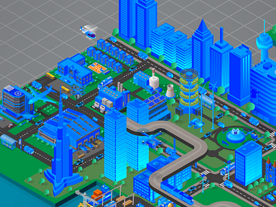 smart city building icon illustrator isometric smart city smartcity