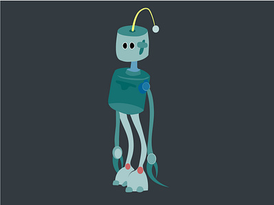 Robo injured fan art freebie illustration art robot