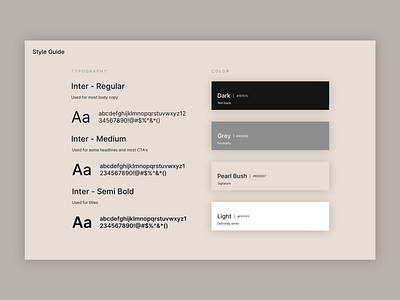 Style Guide app design brand design brand guide brand guidelines branding color palette colors design minimal minimalistic style guide styleguide typogaphy ui web design