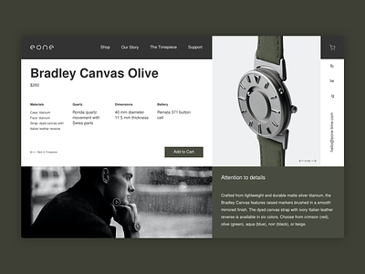 Eone Time Concept accessory design ecommerce ecommerce design minimal minimalistic store timepiece ui ux watch watches web web design webdesign