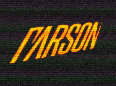 Parson Logo brand dj font glitch glow glow in the dark ilustrator logo logodesign logos logotype oldtv orange photoshop rgb scan scanlines tveffect vintage vintage logo