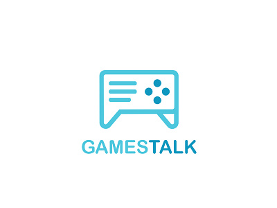 Gamestalk Logo Design branding controller design games logo talk typography