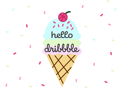 Dribbble Scoop design dribbble ice cream illustration sprinkles