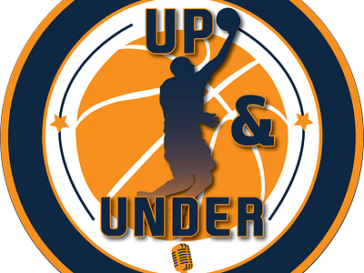 Up & Under Podcast Logo branding design flat icon illustration lettering logo vector
