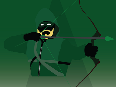 Green Arrow design flat illustration vector