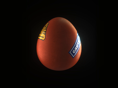 Bad Egg (1/3) 🥚 3d 3d animation art direction biohazard c4d caution cinema4d easter egg explosion fragile graphic deisgn hazard motion redshift stickers texture