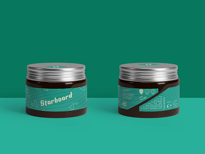 Starboard Teal Jar Packaging art direction brand branding design graphic deisgn icon identity illustration logo packaging print product typography vector