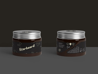 Starboard Black Jar Packaging art direction brand branding design flat graphic deisgn identity illustration logo packaging photography print product typography vector