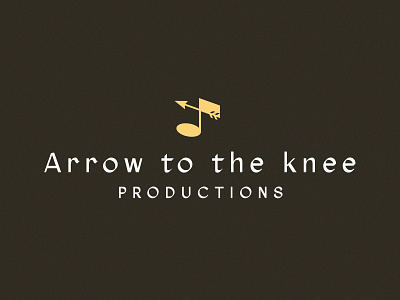 Arrow to the Knee Productions Logo art direction brand branding design flat graphic deisgn icon identity illustration logo print typography vector