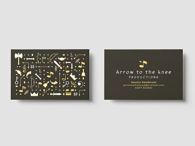Arrow To The Knee Business Cards art direction brand branding business cards design flat graphic deisgn icon identity illustration logo print typography vector vector art