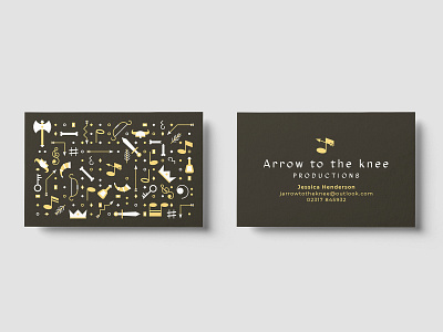 Arrow To The Knee Business Cards