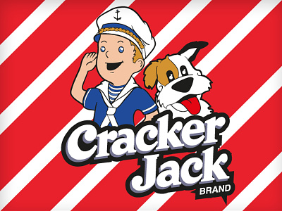 Cracker Jack Rebrand Concept baseball brand crackerjack design emblem font identity illustration logo logo design logo mark popcorn rebrand retro typography