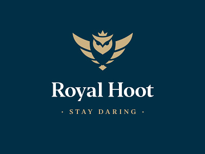 Royal Hoot Branding brand branding design digital graphic design icon illustration logo minimal owl owl logo vector