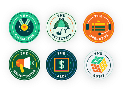 Prospa Sales Bootcamp Badges badges colours culture development employer branding fintech learning logos sales scout badges simple lines training vector