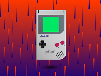 Game Boy coloful design flat game gradient illustration minimal vector