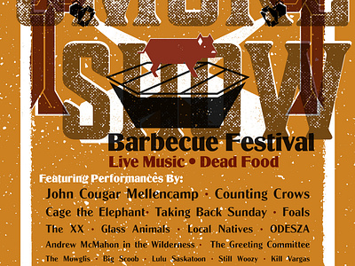 Smoke Show Poster 2 barbecue design distressed festival illustration poster