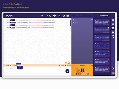 UI Design for Live Chat Platform branding chat chat app design ui website