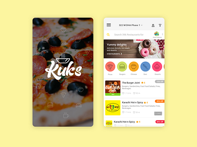 Kuks mobile app discovery food food delivery ios mobile app preorder ui ux
