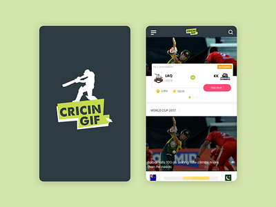 Cricingif mobile app cricingif inspiration mobile app sports streaming app ui user experience ux