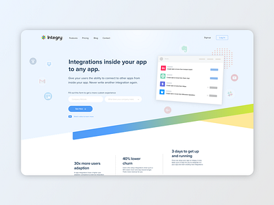 Integry integration integry ipaas startup ui ux web app