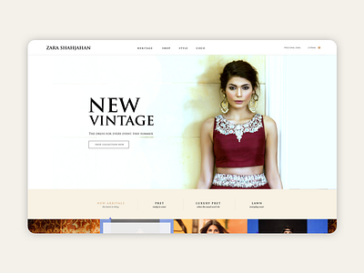 Zara Shahjahan brand ecommerce estore fashion ui ux website