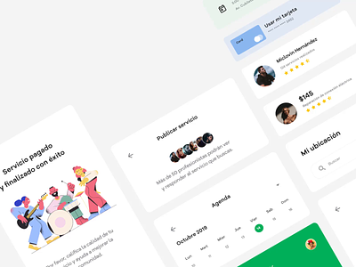 Papajob, on-demand services app. business creative agency design illustration material design material ui mobile mobile design ondemand product design services software company startup uidesign uxdesign webapp