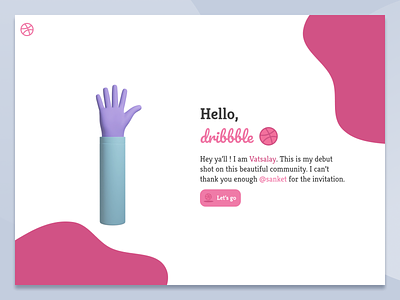 Hello Dribbble 👋 blobs design handz hellodribbble