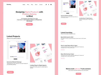 Portfolio Landing Page minimal portfolio ui uidesign webdesign
