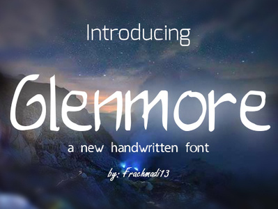 Glenmore font handwritten font typography