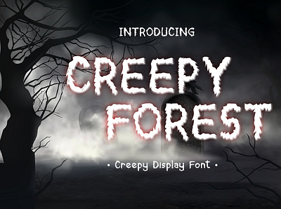 Creepy Forest Font branding crazy creepy display font font fontself handwritten font logo spookie typeface typography