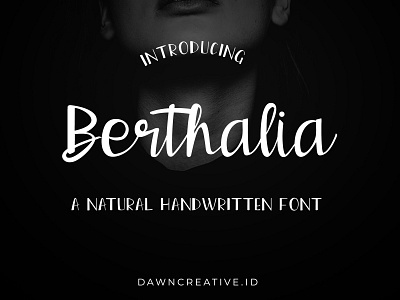 Berthalia script branding design display font font handwritten font script font typography ui