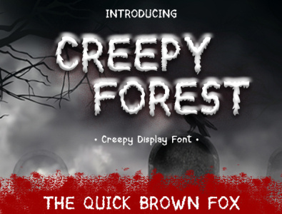 Creepy Forest branding calligraphy crazy cute design display font font handwritten font illustration typography