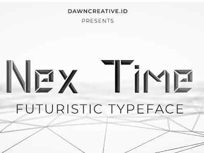 Nextime futuristic Typeface branding creepy design digitizer display font font fontself script font typography ui