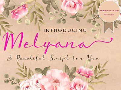 Melyana beauty crazy cute display font fontself handwritten font script font typography