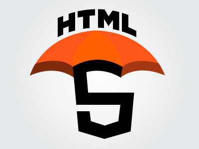 HTML5 - An Umbrella Term black html5 logo orange umbrella