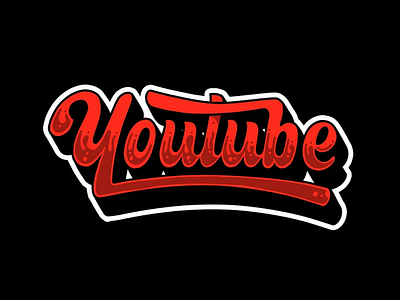 Youtube Lettering 3d branding content display handlettering lettering logo social media typography youtube