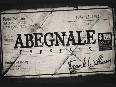 Abegnale Typeface