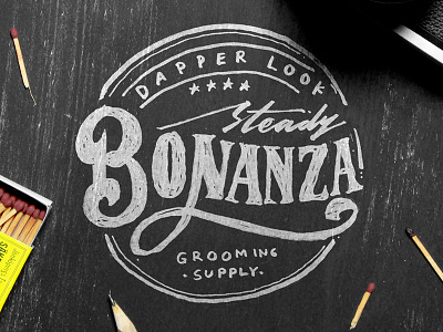 Steady Bonanza brush handlettering handmade hipster ink instagram lettering logo typography vintage