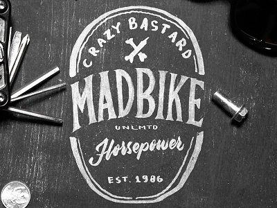 Madbike brush handlettering handmade hipster ink instagram lettering logo typography vintage