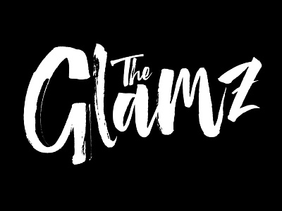 The Glamz blog branding brush cover fashion font handlettering handmade lettering logo magazine typeface