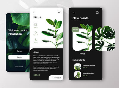 Plant Shop App app flowers ios iphone mobile app mobile ui plant shop plants ui ux