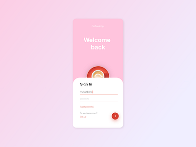 Sign In page coffee dailyui sign in signup ui ui ux design ux