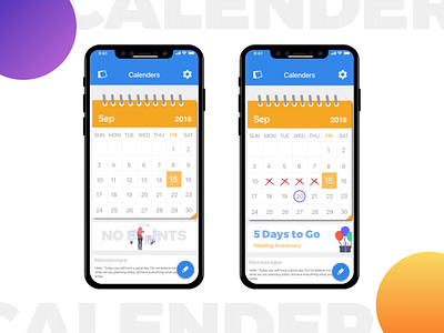 Calendar App app design ui ux