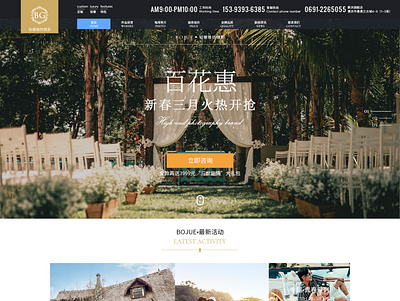 铂爝婚纱摄影网 design ui