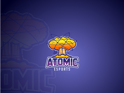 Atomic Esports branding illustration logo