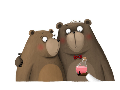 Snorybear's parents animal bear book childrens illustration