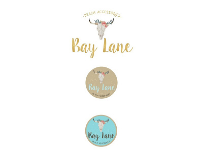 Bay Lane design feminine logo illustration illustrator logo