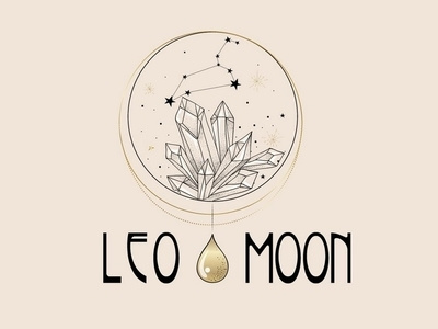 Leo Moon design illustration illustrator logo yoga logo