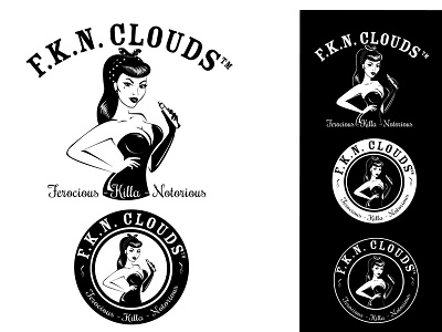 t-shirt F.K.N. CLOUDS™ design girl illustration illustrator logo t shirt t shirt design