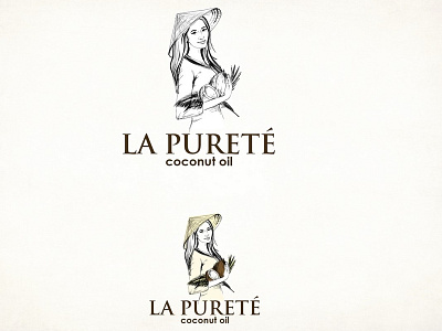 La Pureté design feminine logo food and drink illustration illustrator logo